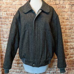 John Weitz by Alberdeen Wool Bomber Jacket Size 42
